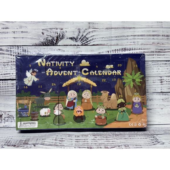Advent Calendar 2024 24Days Christmas Countdown Calendar- Nativity Scene Set NEW - Picture 2 of 3